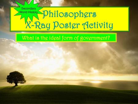 Philosophers X-Ray Poster Activity