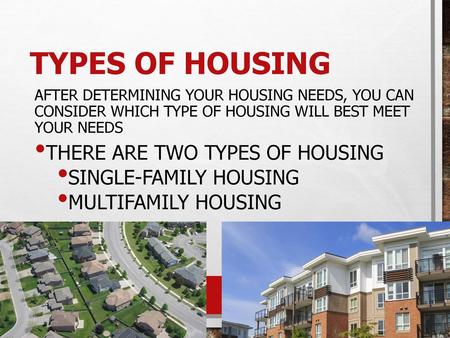 Fundamentals Of Housing Ppt Download