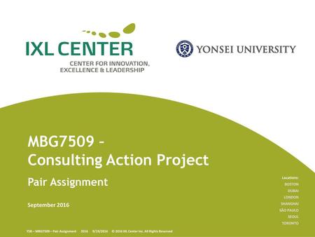 MBG7509 – Consulting Action Project