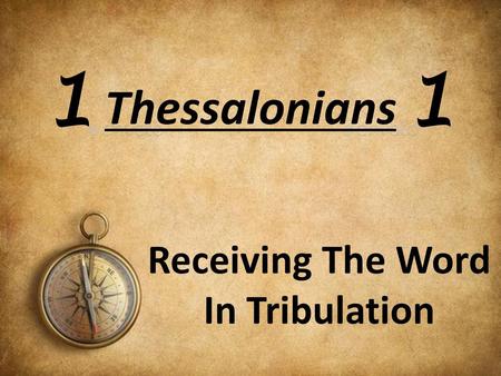 Receiving The Word In Tribulation
