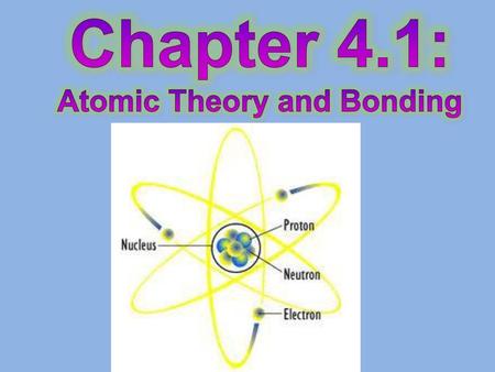 Atomic Theory and Bonding