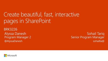 Create beautiful, fast, interactive pages in SharePoint