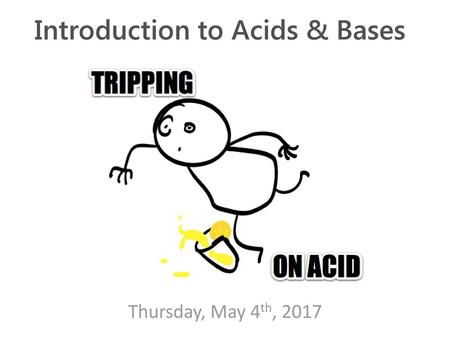 Introduction to Acids & Bases