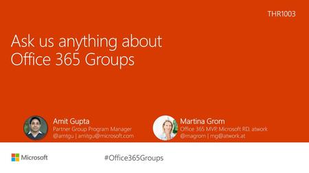 Ask us anything about Office 365 Groups