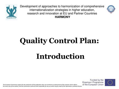 Quality Control Plan: Introduction