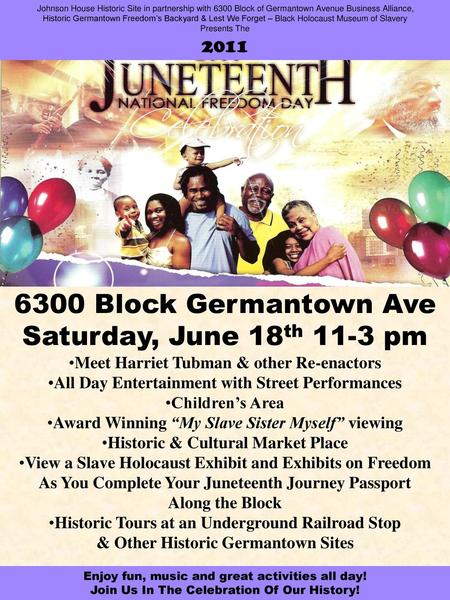 6300 Block Germantown Ave Saturday, June 18th 11-3 pm 2011