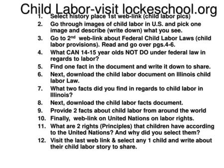 Child Labor-visit lockeschool.org