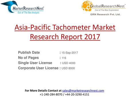 Asia-Pacific Tachometer Market Research Report 2017