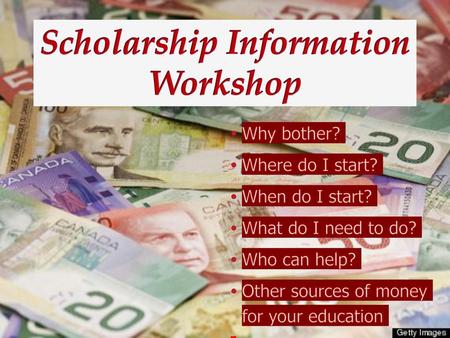 Scholarship Information Workshop