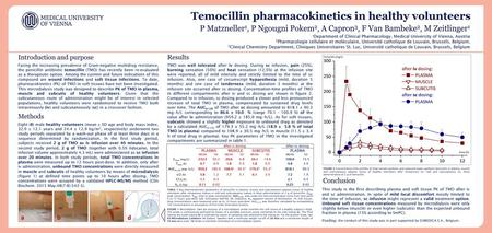 Temocillin pharmacokinetics in healthy volunteers