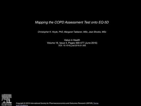 Mapping the COPD Assessment Test onto EQ-5D