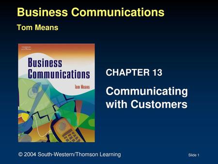 Business Communications Tom Means