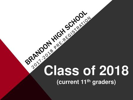 Class of 2018 Brandon High School (current 11th graders)