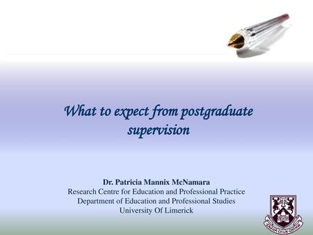 What to expect from postgraduate supervision