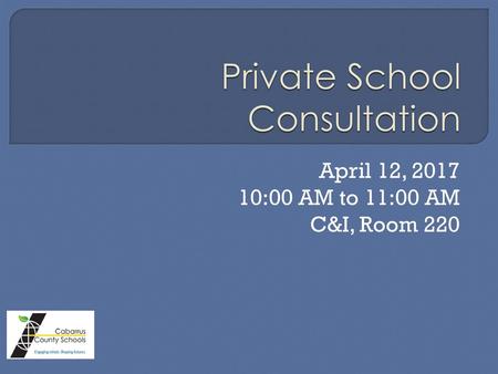 Private School Consultation