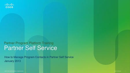 Partner Program Platform Training Partner Self Service
