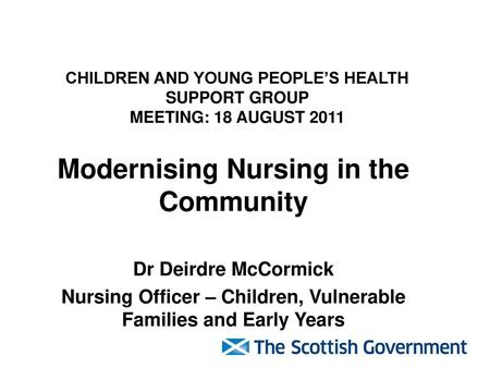 Modernising Nursing in the Community