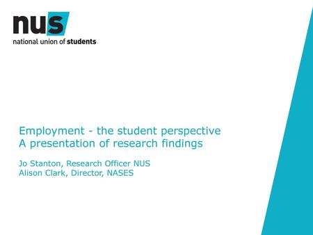 Employment - the student perspective
