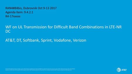 WF on UL Transmission for Difficult Band Combinations in LTE-NR DC
