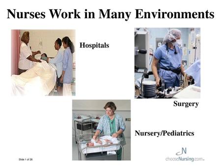 Nurses Work in Many Environments