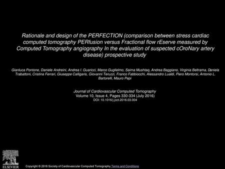 Rationale and design of the PERFECTION (comparison between stress cardiac computed tomography PERfusion versus Fractional flow rEserve measured by Computed.