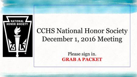 CCHS National Honor Society