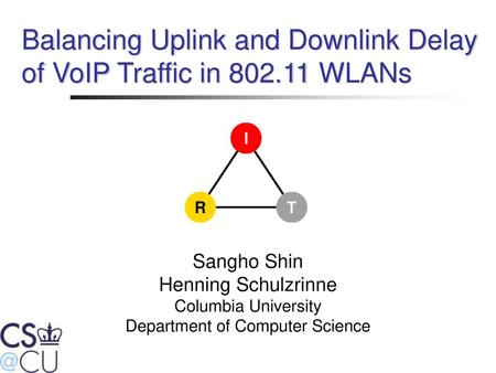 Balancing Uplink and Downlink Delay of VoIP Traffic in WLANs