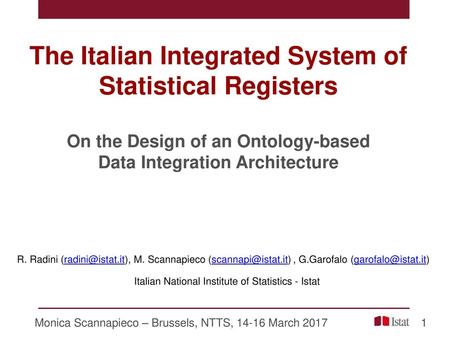 Italian National Institute of Statistics - Istat