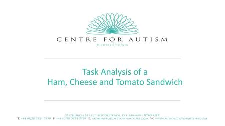 Task Analysis of a Ham, Cheese and Tomato Sandwich