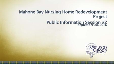Mahone Bay Nursing Home Redevelopment Project