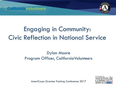 Engaging in Community: Civic Reflection in National Service