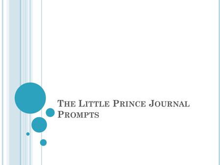 The Little Prince Journal Prompts