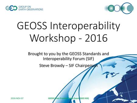 GEOSS Interoperability Workshop