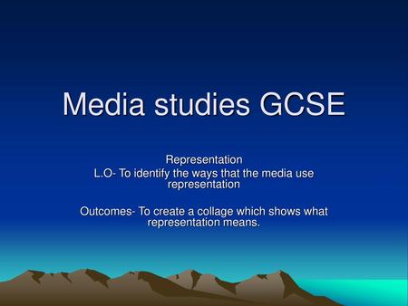 Media studies GCSE Representation