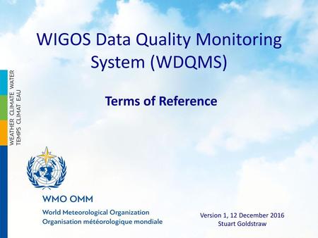 WIGOS Data Quality Monitoring System (WDQMS)
