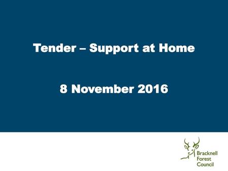 Tender – Support at Home 8 November 2016