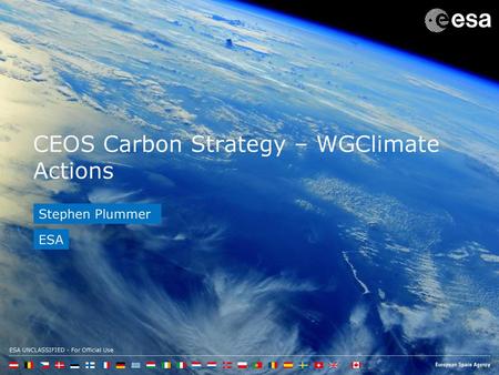 CEOS Carbon Strategy – WGClimate Actions