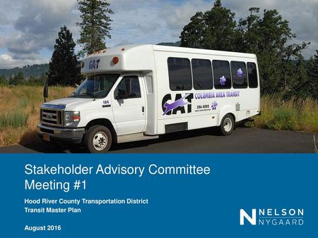 Stakeholder Advisory Committee Meeting #1