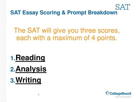 SAT Essay Scoring & Prompt Breakdown