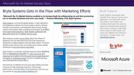Bryte Systems Gets in the Flow with Marketing Efforts