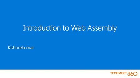 Introduction to Web Assembly