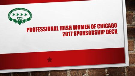 Professional Irish women of Chicago 2017 Sponsorship deck