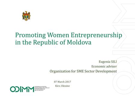 Promoting Women Entrepreneurship in the Republic of Moldova
