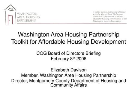 Washington Area Housing Partnership