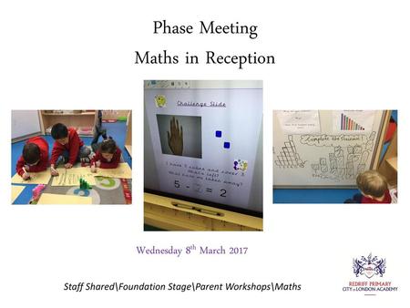Phase Meeting Maths in Reception