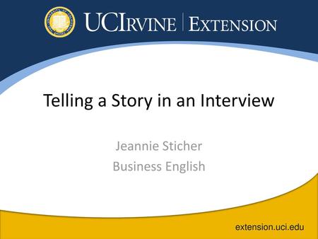 Telling a Story in an Interview