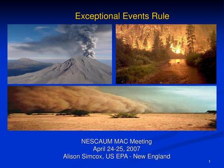 Exceptional Events Rule