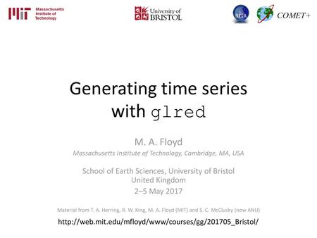 Generating time series with glred