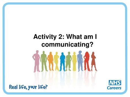 Activity 2: What am I communicating?