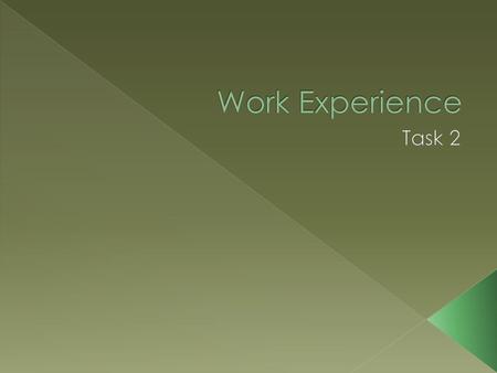 Work Experience Task 2.